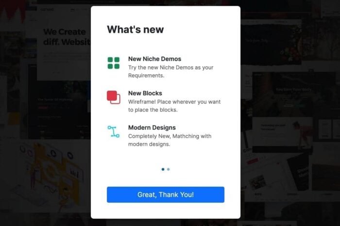 popup whats new